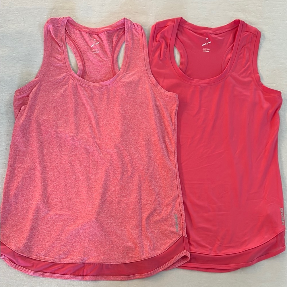 Head Sleeveless Pink and Coral Tank Tops